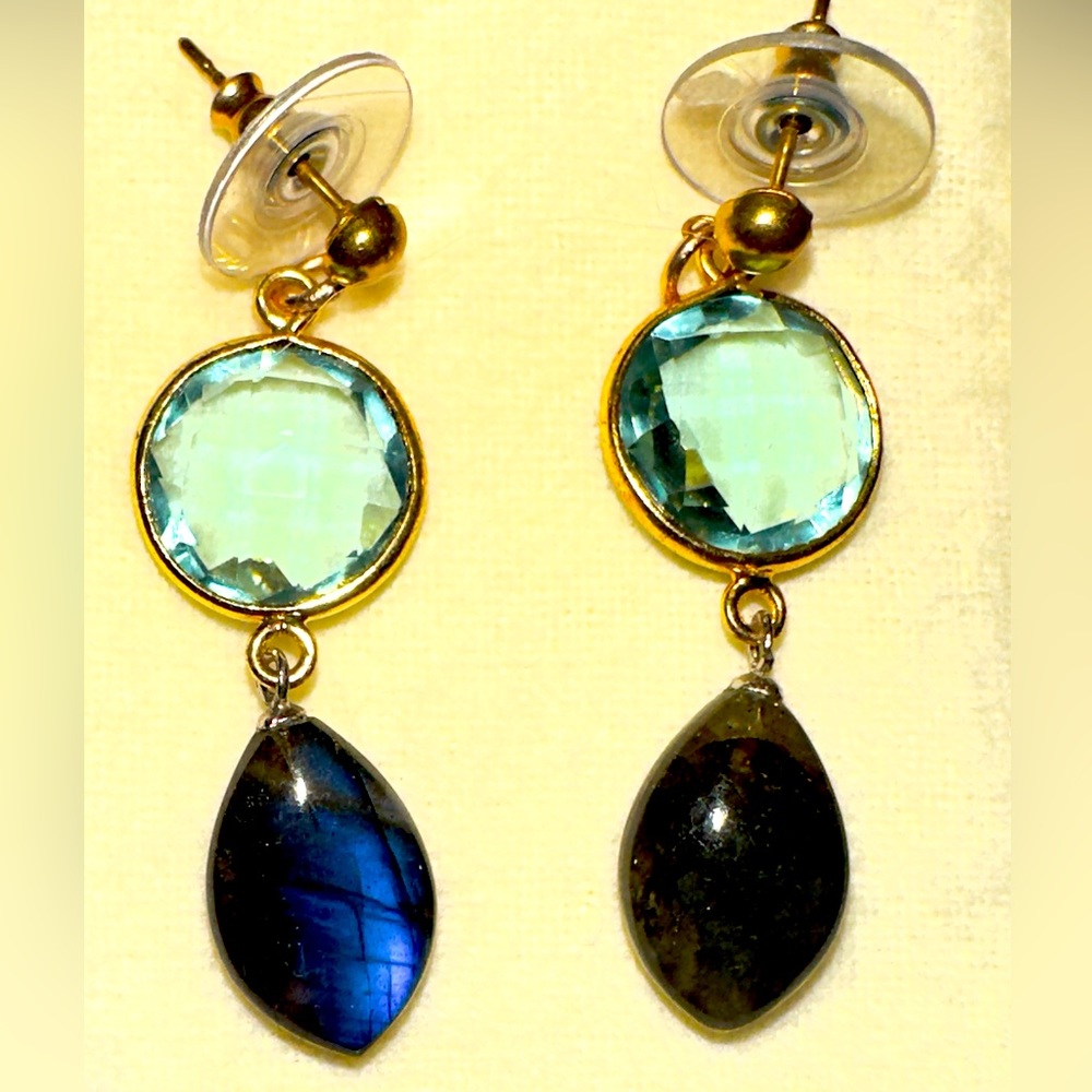 Like new glass stone earrings